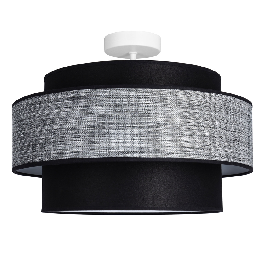 Tvirtinamas sietynas GRACE 1xE27/60W/230V juoda/pilka