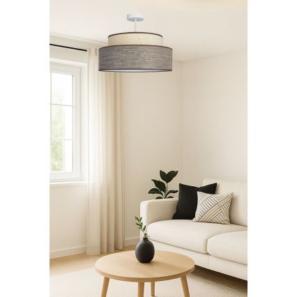 Tvirtinamas sietynas GRACE 1xE27/60W/230V kreminė/ruda