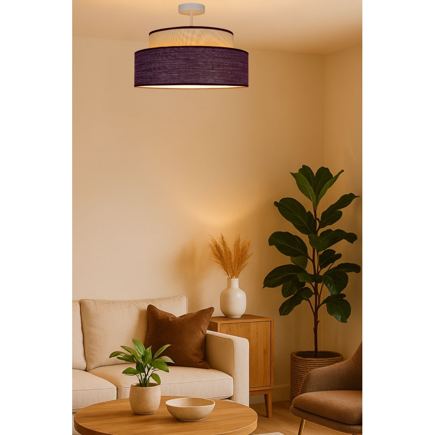 Tvirtinamas sietynas GRACE 1xE27/60W/230V kreminė/ruda