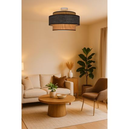 Tvirtinamas sietynas GRACE 1xE27/60W/230V kreminė/ruda