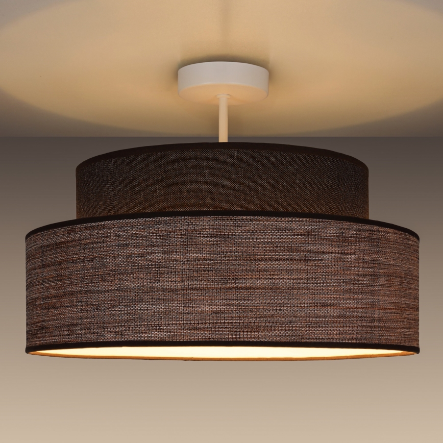Tvirtinamas sietynas GRACE 1xE27/60W/230V ruda/smėlio spalva