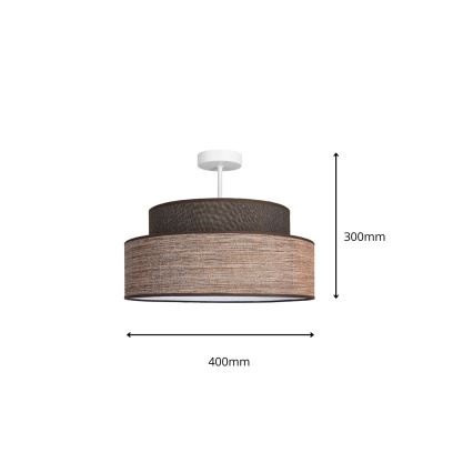 Tvirtinamas sietynas GRACE 1xE27/60W/230V ruda/smėlio spalva