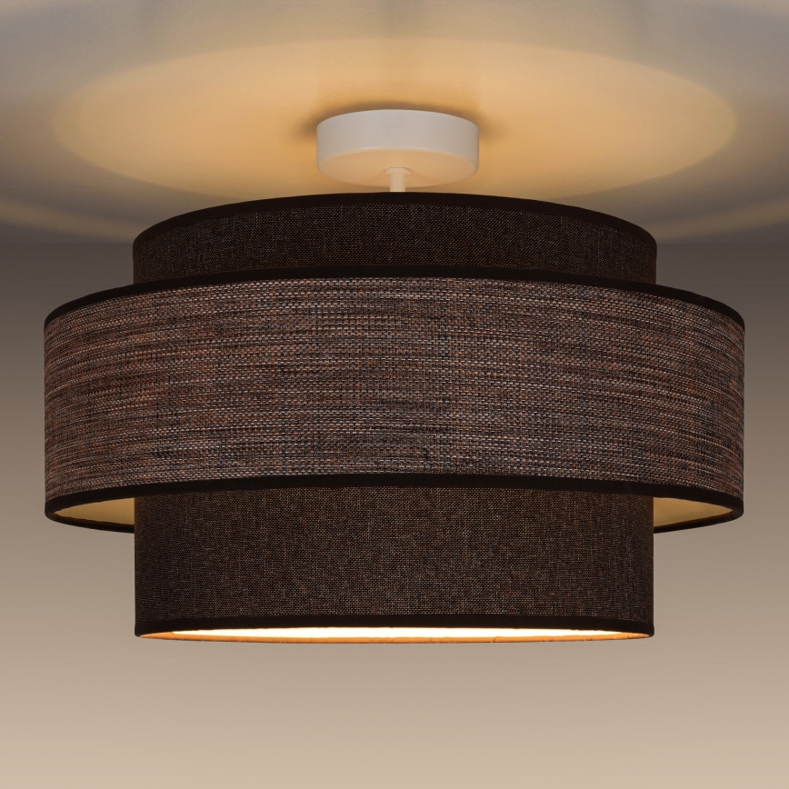 Tvirtinamas sietynas GRACE 1xE27/60W/230V ruda/smėlio spalva