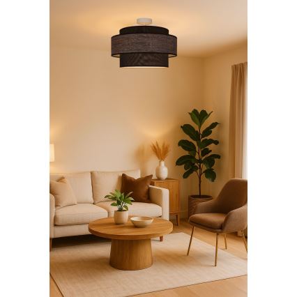 Tvirtinamas sietynas GRACE 1xE27/60W/230V ruda/smėlio spalva