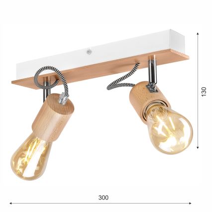 Tvirtinamas sietynas GUSTAVO 2xE27/60W/230V bukas