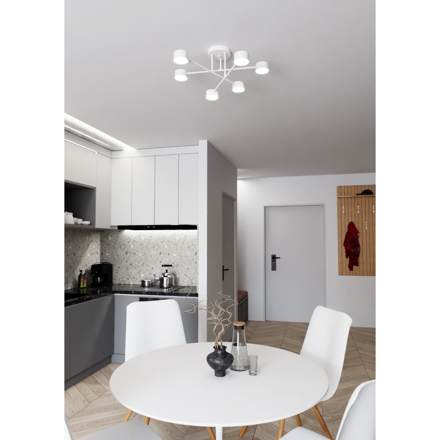 Tvirtinamas sietynas HALO 6xGX53/8W/230V balta