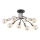 Tvirtinamas sietynas LANTI 8xE27/15W/230V auksas/juoda