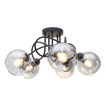 Tvirtinamas sietynas LATIL 5xE27/60W/230V juoda