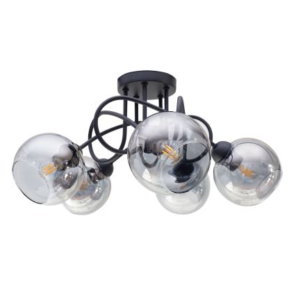 Tvirtinamas sietynas LATIL 5xE27/60W/230V juoda