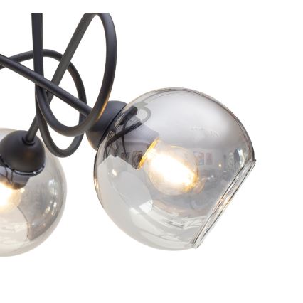 Tvirtinamas sietynas LATIL 5xE27/60W/230V juoda