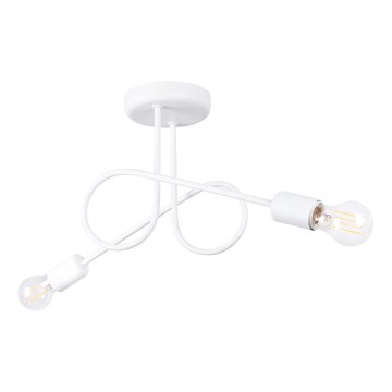 Tvirtinamas sietynas LOOP 2xE27/15W/230V balta