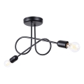 Tvirtinamas sietynas LOOP 2xE27/15W/230V juoda