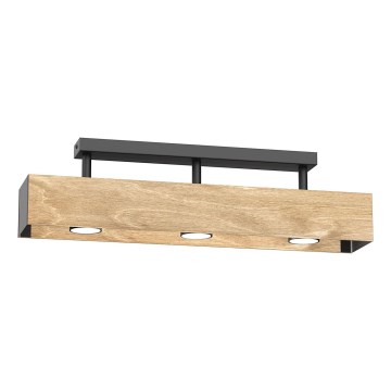 Tvirtinamas sietynas MAISON 3xGU10/8W/230V ruda/ąžuolas