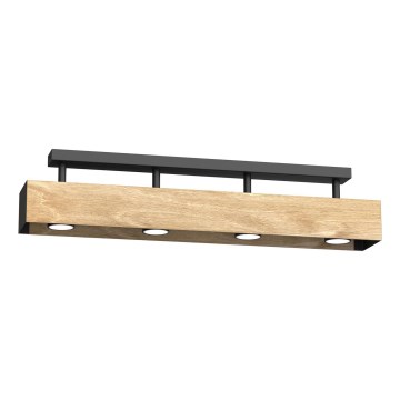 Tvirtinamas sietynas MAISON 4xGU10/8W/230V ruda/ąžuolas