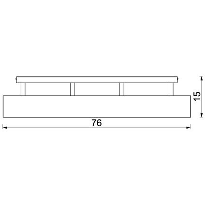 Tvirtinamas sietynas MAISON 4xGU10/8W/230V ruda/ąžuolas