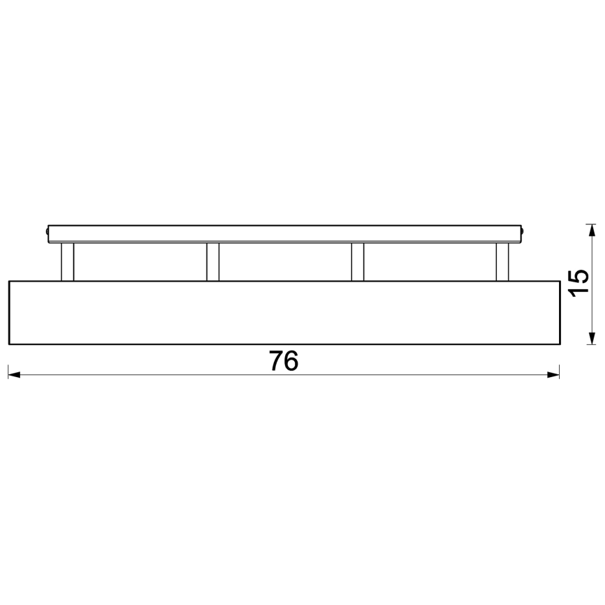 Tvirtinamas sietynas MAISON 4xGU10/8W/230V ruda/ąžuolas