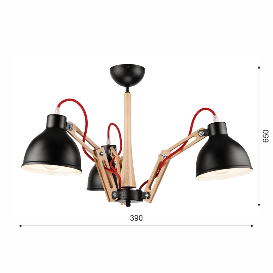 Tvirtinamas sietynas MARCELLO 3xE27/60W/230V