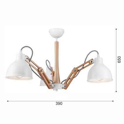 Tvirtinamas sietynas MARCELLO 3xE27/60W/230V bukas