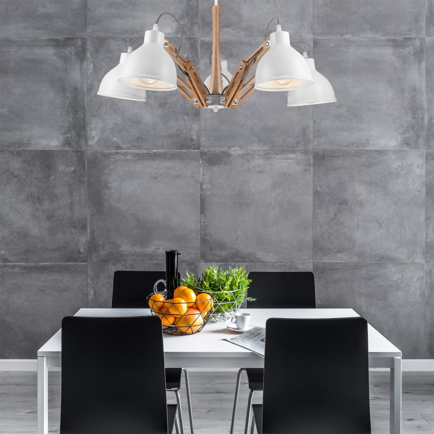 Tvirtinamas sietynas MARCELLO 5xE27/60W/230V - FSC sertifikuota