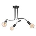 Tvirtinamas sietynas MATYLDA 3xE27/60W/230V juoda