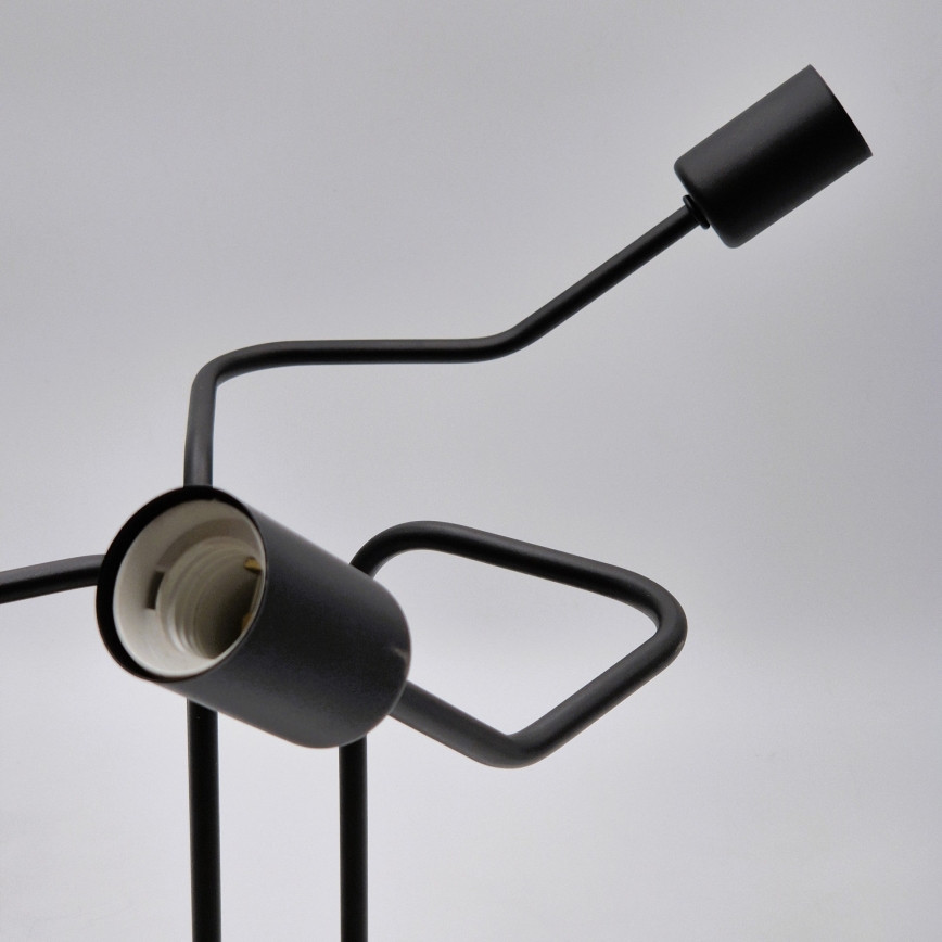 Tvirtinamas sietynas MATYLDA 3xE27/60W/230V juoda