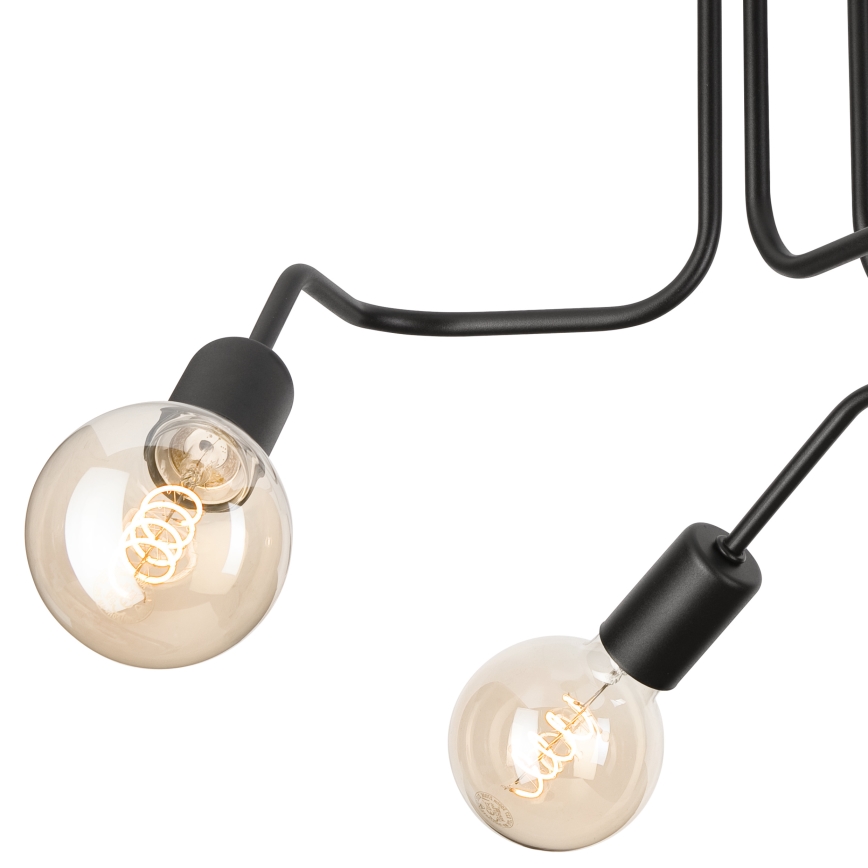Tvirtinamas sietynas MATYLDA 3xE27/60W/230V juoda