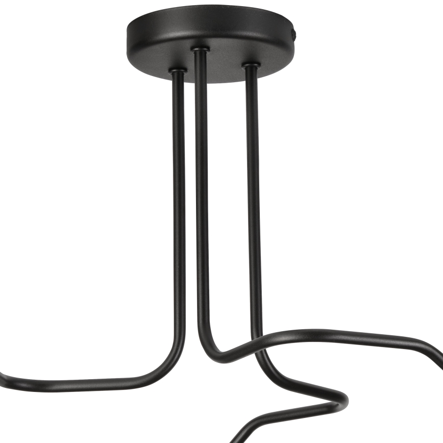 Tvirtinamas sietynas MATYLDA 3xE27/60W/230V juoda