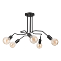 Tvirtinamas sietynas MATYLDA 5xE27/60W/230V juoda