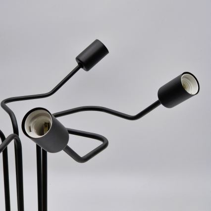 Tvirtinamas sietynas MATYLDA 5xE27/60W/230V juoda