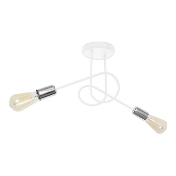 Tvirtinamas sietynas OXFORD 2xE27/15W/230V balta