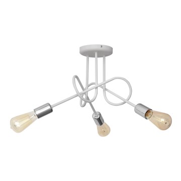Tvirtinamas sietynas OXFORD 3xE27/15W/230V balta