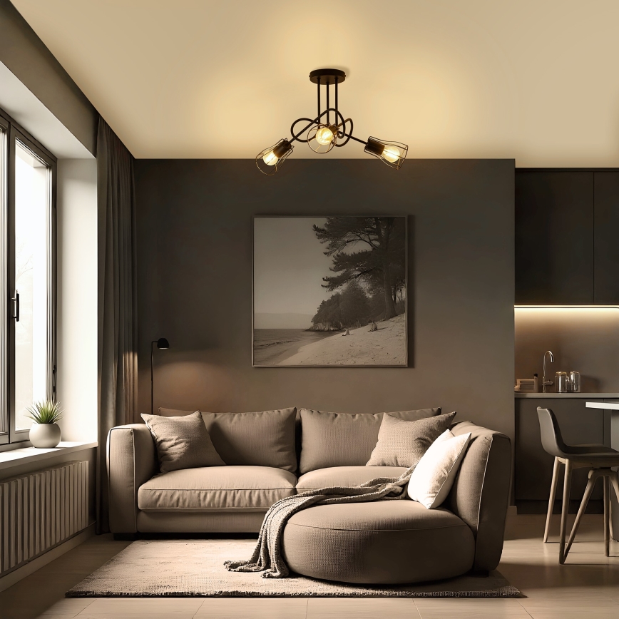 Tvirtinamas sietynas OXFORD 3xE27/15W/230V