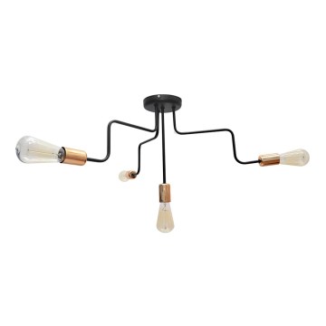 Tvirtinamas sietynas OXFORD 4xE27/15W/230V juoda