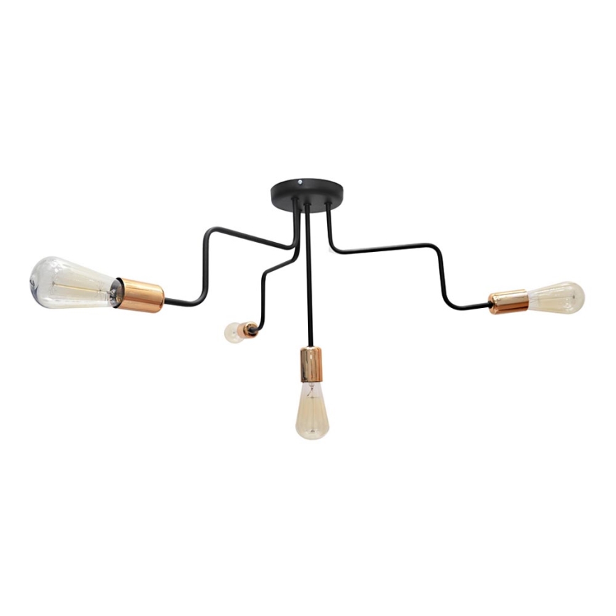 Tvirtinamas sietynas OXFORD 4xE27/15W/230V juoda