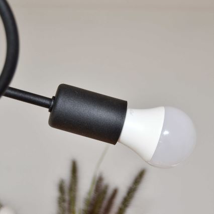 Tvirtinamas sietynas OXFORD 4xE27/15W/230V juoda/turkis