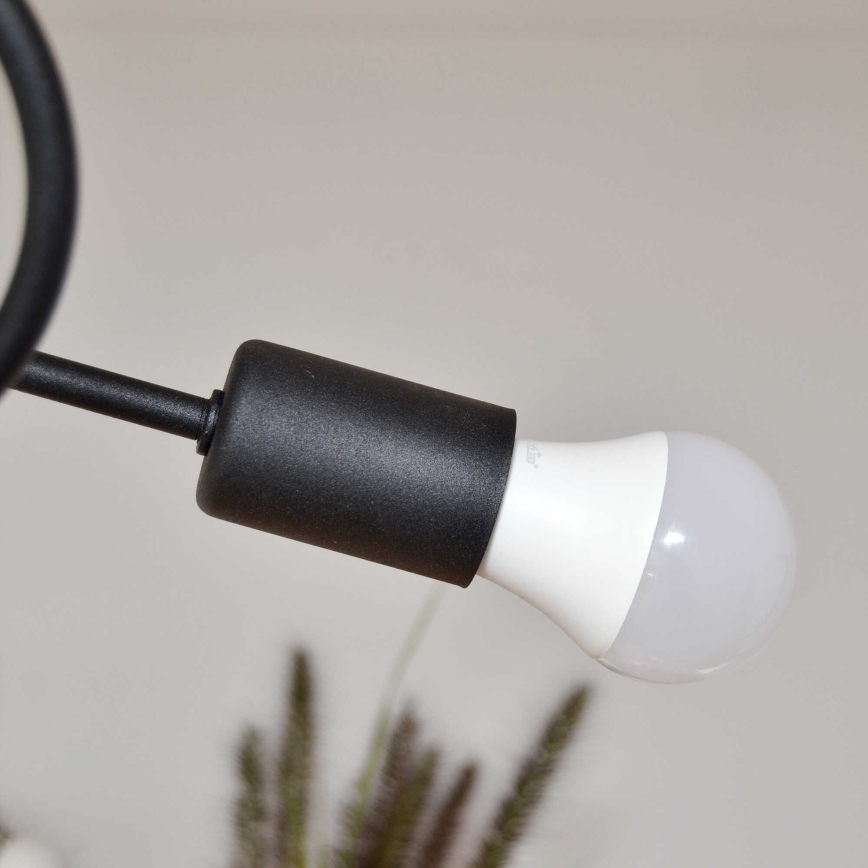 Tvirtinamas sietynas OXFORD 4xE27/15W/230V juoda/turkis