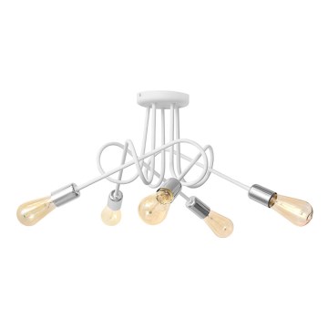 Tvirtinamas sietynas OXFORD 5xE27/15W/230V balta