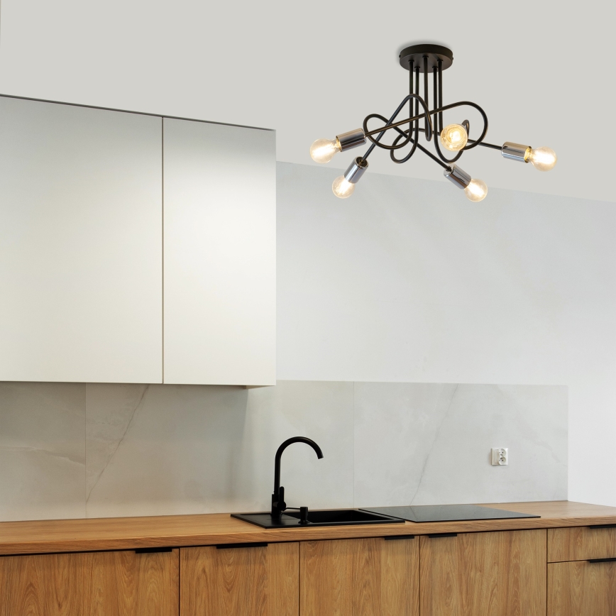 Tvirtinamas sietynas OXFORD 5xE27/15W/230V