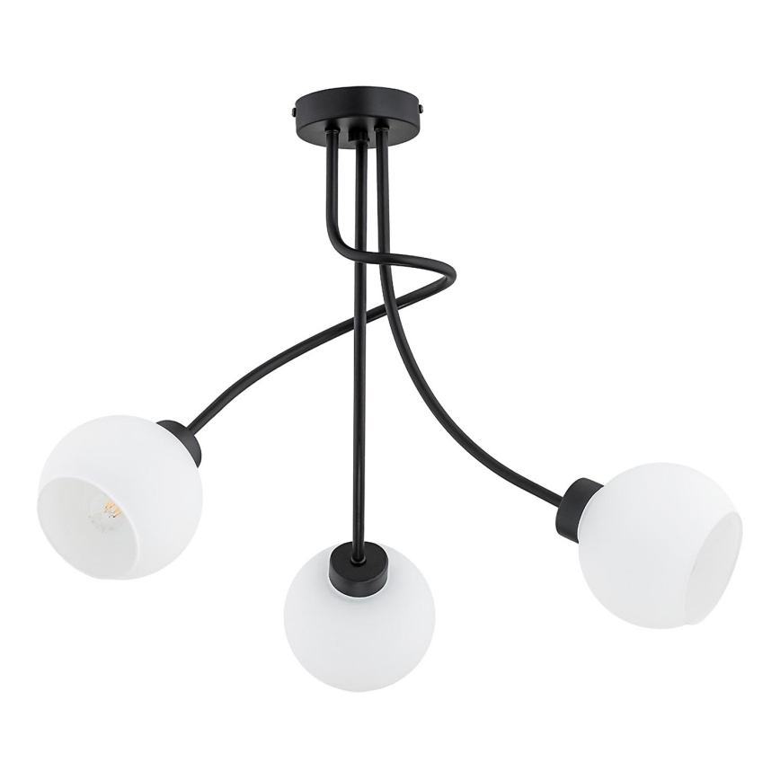 Tvirtinamas sietynas PLENA 3xE27/15W/230V juoda