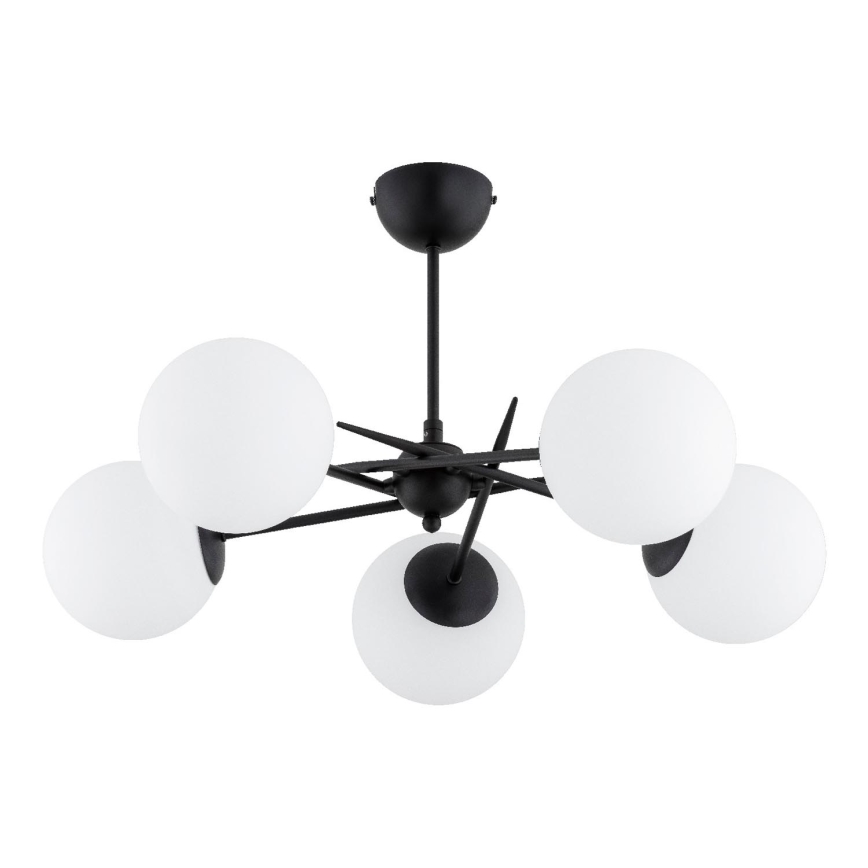 Tvirtinamas sietynas PRIMERY 5xE14/10W/230V juoda