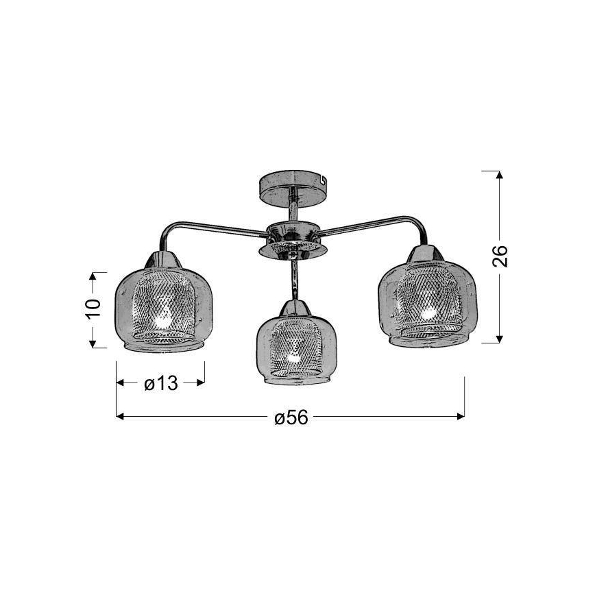 Tvirtinamas sietynas RAY 3xE14/40W/230V