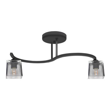 Tvirtinamas sietynas SANTOS 2xE27/15W/230V juoda