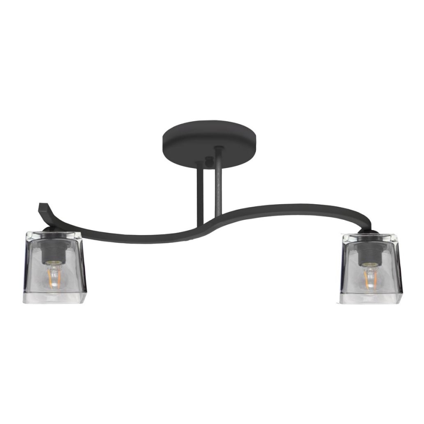 Tvirtinamas sietynas SANTOS 2xE27/15W/230V juoda