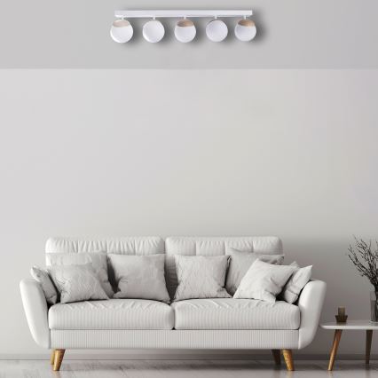 Tvirtinamas sietynas SFERA WOOD 5xE14/40W/230V