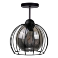 Tvirtinamas sietynas SOLO BLACK 1xE27/60W/230V juoda/dūminis