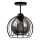 Tvirtinamas sietynas SOLO BLACK 1xE27/60W/230V juoda/dūminis