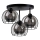 Tvirtinamas sietynas SOLO BLACK 3xE27/60W/230V diametras 30 cm