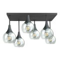 Tvirtinamas sietynas SOMA 6xE27/60W/230V juoda/permatoma