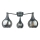 Tvirtinamas sietynas STAR 3xE27/60W/230V juoda/dūminis juoda