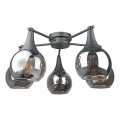 Tvirtinamas sietynas STAR 5xE27/60W/230V juoda/dūminis juoda
